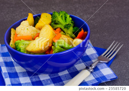 Steamed Vegetables Potatoes, Carrots, Cauliflower Steamed Vegetables Potatoes, Carrots, Cauliflower 23585720