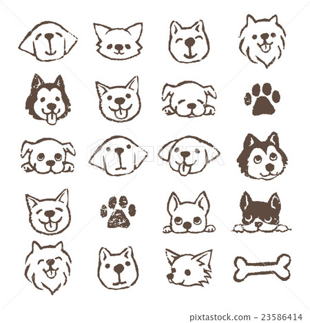 Dog illustration icon set 23586414