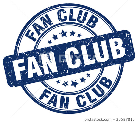 fan club blue grunge round vintage rubber stamp - Stock Illustration ...