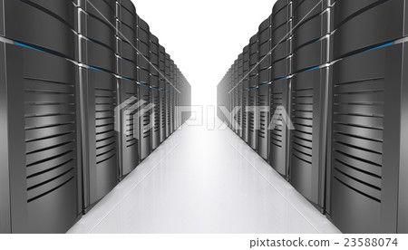 3D illustration of network workstation servers. 3D illustration of network workstation servers. 23588074