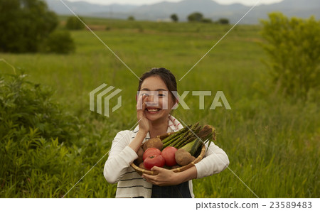 Agriculture Girls portrait Agriculture Girls portrait 23589483