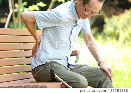 Walking senior male bench 23591818