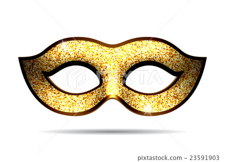 Gold carnival mask Gold carnival mask 23591903