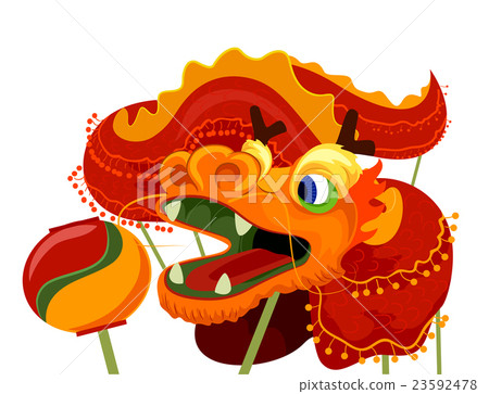Chinese New Year Dragon Dance 23592478