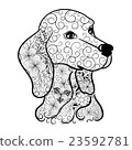Dog head doodle 23592781
