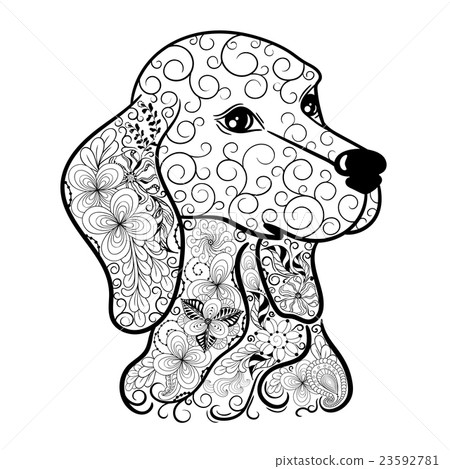 Dog head doodle 23592781