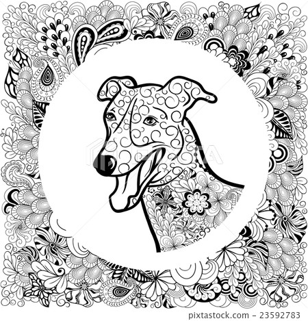 Greyhound Dog head 23592783