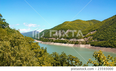 Ananuri Lake in Georgia. Georgia.Caucasus 23593000