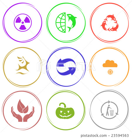 radiation symbol, globe and shamoo, killer whale 23594563