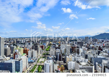 Sapporo's streets View from TV Tower Sapporo's streets View from TV Tower 23594915