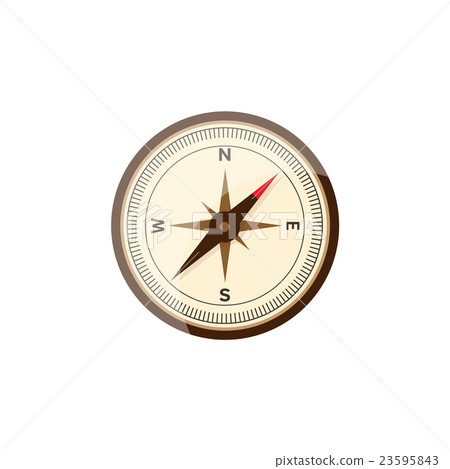 Compass in a flat style. Travel,hiking, camping or 23595843