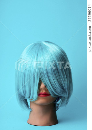 mannequin with a blue wig mannequin with a blue wig 23596014