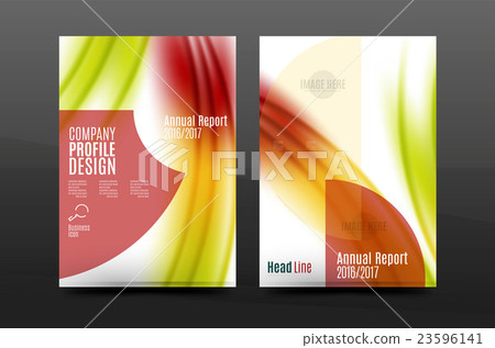 Wave pattern annual report business cover design 23596141