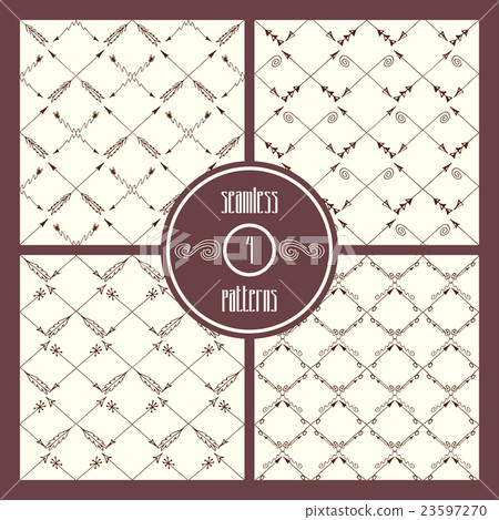 A set of cute hipster arrows, hand drawn doodles 23597270