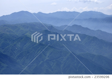 Mountain ranging from the summit of Dukuzan to the Great Bodhisattca Ridge 23599206