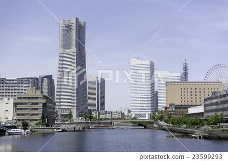 Yokohama Minato Mirai's landscape and landmark tower Yokohama Minato Mirai's landscape and landmark tower 23599293