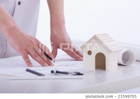 Male working wearing design drawing 23599705