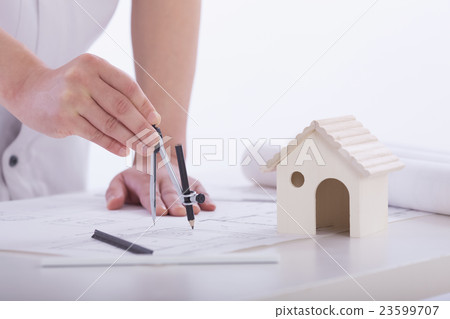 Male working wearing design drawing 23599707
