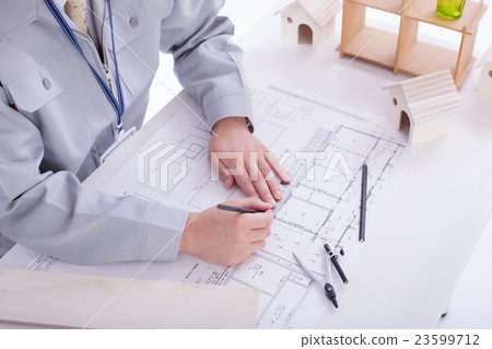 Male working wearing design drawing 23599712