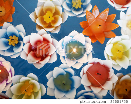 Holy Candle Flowers in a temple Thailand Holy Candle Flowers in a temple Thailand 23601766