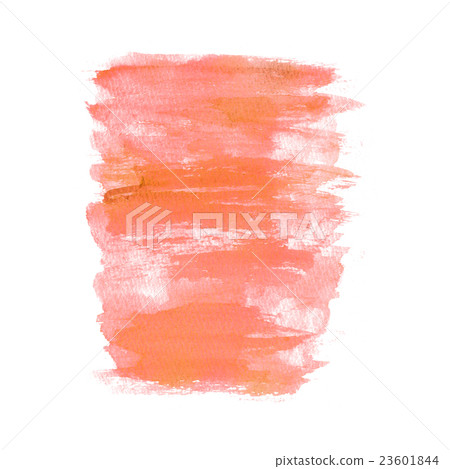 Peach orange pink watercolor ink painting image 23601844