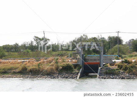 floodgate on countryside floodgate on countryside 23602455
