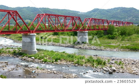 Ueda Electric Railway Separate Line Chikuma River Bridge Ueda Electric Railway Separate Line Chikuma River Bridge 23603529