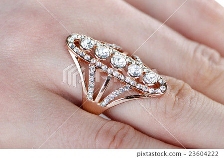 Jewellery ring worn on the finger Jewellery ring worn on the finger 23604222