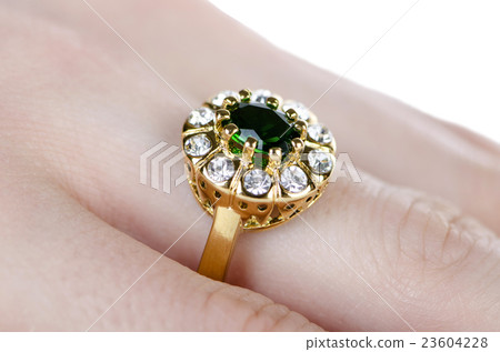 Jewellery ring worn on the finger Jewellery ring worn on the finger 23604228