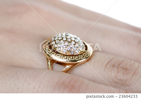 Jewellery ring worn on the finger 23604233