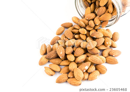 almonds nuts isolated on white background 23605468