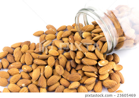almonds nuts isolated on white background 23605469