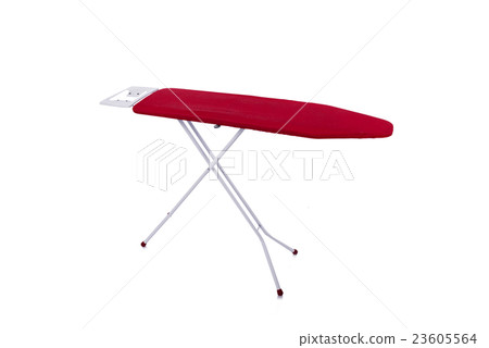 Red ironing board isolated on white background Red ironing board isolated on white background 23605564