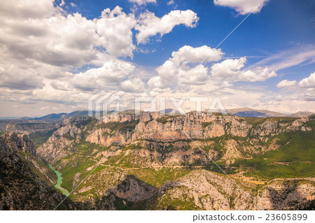 Canyon of Verdon with boats in Provence, France 23605899