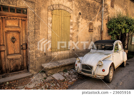 French old car on a street in the Provence,France French old car on a street in the Provence,France 23605916
