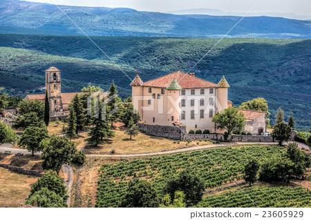 Aiguines Village with Chateau in Provence, France 23605929