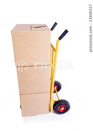 Shipping cart isolated on the white background Shipping cart isolated on the white background 23606527