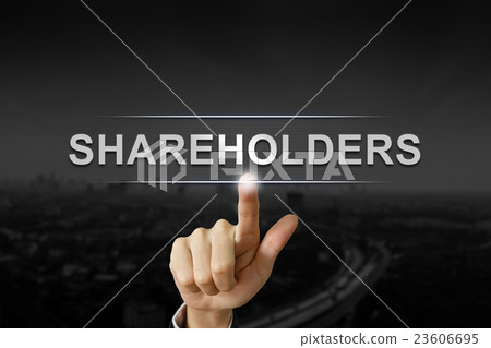 business hand shareholders mission button business hand shareholders mission button 23606695
