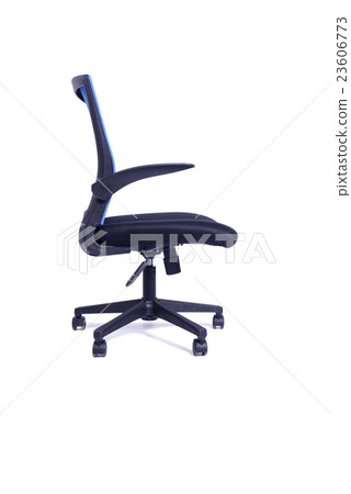 Blue office chair isolated on the white background 23606773