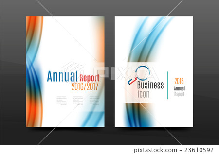 Wave pattern annual report business cover design 23610592