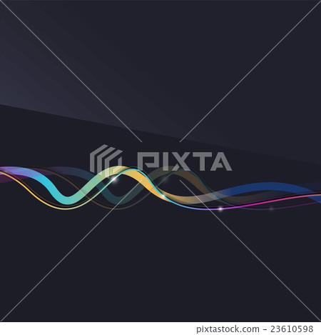 Abstract background. Wavy colorful swirly line on 23610598