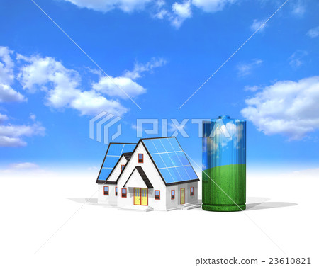 Dry batteries storing energy and eco house Dry batteries storing energy and eco house 23610821