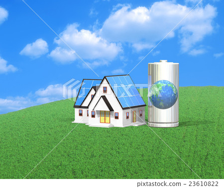 Dry batteries that store the energy of the earth and eco houses 23610822