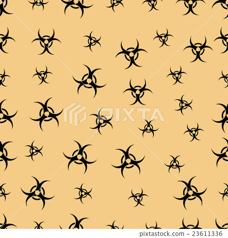 seamless pattern with Bio hazard-插圖素材 [23611336] - PIXTA圖庫
