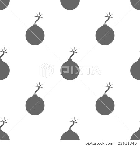 seamless pattern with Bomb About To Blast-插圖素材 [23611349] - PIXTA圖庫