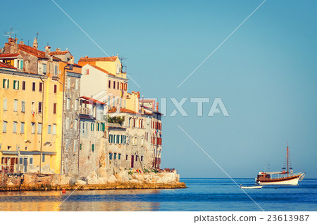 view on old town in Rovinj, Istria, Croatia view on old town in Rovinj, Istria, Croatia 23613987