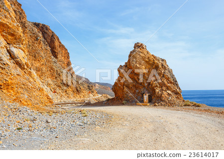 Road to the Balos Lagoon in Crete, Greece 23614017