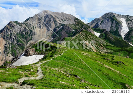 Climbers going on the Hakuba ridgeline and Hakuba Hakuba Climbers going on the Hakuba ridgeline and Hakuba Hakuba 23616115