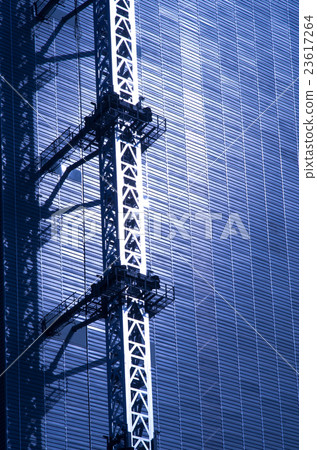 Building and crane under construction 23617264