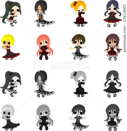 Icons of girls in black dress Icons of girls in black dress 23618601